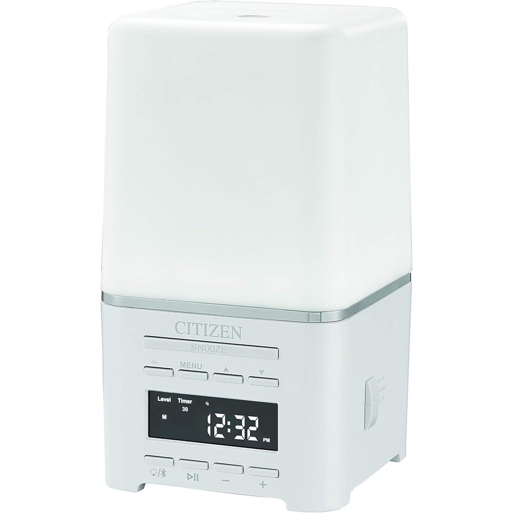 New  Citizen Sens Time-white Digital Tabletop Contemporary Clock W/ Alarm CC1036